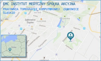 PRACOWNIA TOMOGRAFII KOMPUTEROWEJ - EMC INSTYTUT MEDYCZNY SPÓŁKA AKCYJNA - UL. BOLESŁAWA CHROBREGO 5,  ZĄBKOWICE ŚLĄSKIE