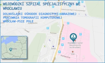 DOLNOŚLĄSKI OŚRODEK DIAGNOSTYKI OBRAZOWEJ - PRACOWNIA TOMOGRAFII KOMPUTEROWEJ - WOJEWÓDZKI SZPITAL SPECJALISTYCZNY WE WROCŁAWIU - UL. HENRYKA MICHAŁA KAMIEŃSKIEGO 73A,  WROCŁAW-PSIE POLE