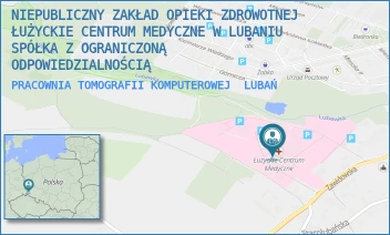 PRACOWNIA TOMOGRAFII KOMPUTEROWEJ - NIEPUBLICZNY ZAKŁAD OPIEKI ZDROWOTNEJ ŁUŻYCKIE CENTRUM MEDYCZNE W LUBANIU SPÓŁKA Z OGRANICZONĄ ODPOWIEDZIALNOŚCIĄ - UL. ZAWIDOWSKA 4,  LUBAŃ