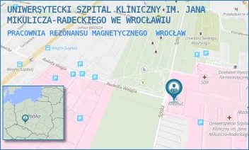PRACOWNIA REZONANSU MAGNETYCZNEGO - UNIWERSYTECKI SZPITAL KLINICZNY IM. JANA MIKULICZA-RADECKIEGO WE WROCŁAWIU - UL. BOROWSKA 213,  WROCŁAW