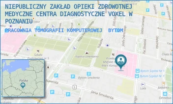 PRACOWNIA TOMOGRAFII KOMPUTEROWEJ - NIEPUBLICZNY ZAKŁAD OPIEKI ZDROWOTNEJ MEDYCZNE CENTRA DIAGNOSTYCZNE VOXEL W POZNANIU - UL. ŻEROMSKIEGO 7,  BYTOM