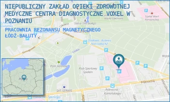 PRACOWNIA REZONANSU MAGNETYCZNEGO - NIEPUBLICZNY ZAKŁAD OPIEKI ZDROWOTNEJ MEDYCZNE CENTRA DIAGNOSTYCZNE VOXEL W POZNANIU - UL. PÓLNOCNA 42,  ŁÓDŹ-BAŁUTY