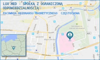PACOWNIA REZONANSU MAGNETYCZNEGO - LUX MED - SPÓŁKA Z OGRANICZONĄ ODPOWIEDZIALNOŚCIĄ - UL. MIROWSKA 15,  CZĘSTOCHOWA