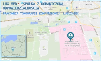 PRACOWNIA TOMOGRAFII KOMPUTEROWEJ - LUX MED - SPÓŁKA Z OGRANICZONĄ ODPOWIEDZIALNOŚCIĄ - UL. GRUNWALDZKA 48,  LUBLINIEC