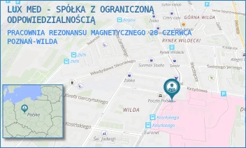 PRACOWNIA REZONANSU MAGNETYCZNEGO 28 CZERWCA - LUX MED - SPÓŁKA Z OGRANICZONĄ ODPOWIEDZIALNOŚCIĄ - 28 CZERWCA 1956 R. 135/147,  POZNAŃ-WILDA