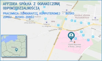 PRACOWNIA TOMOGRAFII KOMPUTEROWEJ - BUSKO ZDRÓJ - AFFIDEA SPÓŁKA Z OGRANICZONĄ ODPOWIEDZIALNOŚCIĄ - BOHATERÓW WARSZAWY 67,  BUSKO-ZDRÓJ