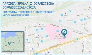 PRACOWNIA TOMOGRAFII KOMPUTEROWEJ - AFFIDEA SPÓŁKA Z OGRANICZONĄ ODPOWIEDZIALNOŚCIĄ - UL. GRABISZYŃSKA 105,  WROCŁAW-FABRYCZNA