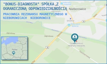 PRACOWNIA REZONANSU MAGNETYCZNEGO W NIEBOROWICACH - "BONUS-DIAGNOSTA" SPÓŁKA Z OGRANICZONĄ ODPOWIEDZIALNOŚCIĄ - UL. KASZTANOWA 5,  NIEBOROWICE