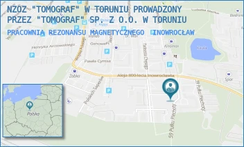 PRACOWNIA REZONANSU MAGNETYCZNEGO - NZOZ "TOMOGRAF" W TORUNIU PROWADZONY PRZEZ "TOMOGRAF" SP. Z O.O. W TORUNIU - 59 PUŁKU PIECHOTY 6,  INOWROCŁAW
