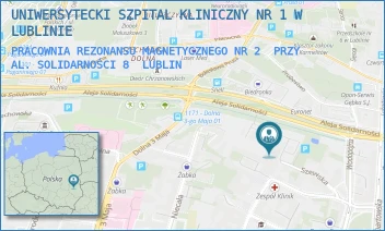 PRACOWNIA REZONANSU MAGNETYCZNEGO NR 2  PRZY AL. SOLIDARNOŚCI 8 - UNIWERSYTECKI SZPITAL KLINICZNY NR 1 W LUBLINIE - ALEJA SOLIDARNOŚCI 8,  LUBLIN
