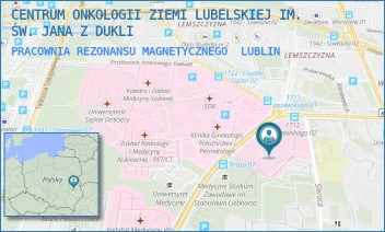 PRACOWNIA REZONANSU MAGNETYCZNEGO - CENTRUM ONKOLOGII ZIEMI LUBELSKIEJ IM. ŚW. JANA Z DUKLI - DRA KAZIMIERZA JACZEWSKIEGO 7,  LUBLIN