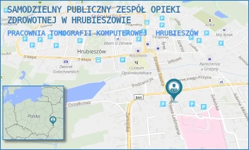 PRACOWNIA TOMOGRAFII KOMPUTEROWEJ - SAMODZIELNY PUBLICZNY ZESPÓŁ OPIEKI ZDROWOTNEJ W HRUBIESZOWIE - JÓZEFA PIŁSUDSKIEGO 11,  HRUBIESZÓW