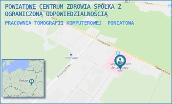 PRACOWNIA TOMOGRAFII KOMPUTEROWEJ - POWIATOWE CENTRUM ZDROWIA SPÓŁKA Z OGRANICZONĄ ODPOWIEDZIALNOŚCIĄ - FABRYCZNA 18,  PONIATOWA