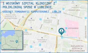 GABINET TOMOGRAFII KOMPUTEROWEJ - 1 WOJSKOWY SZPITAL KLINICZNY  Z POLIKLINIKĄ SAMODZIELNY PUBLICZNY ZAKŁAD OPIEKI ZDROWOTNEJ W LUBLINIE - AL. RACŁAWICKIE 23,  LUBLIN