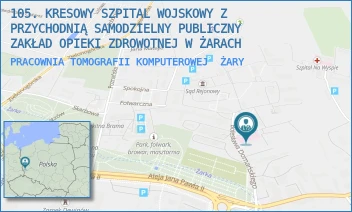 PRACOWNIA TOMOGRAFII KOMPUTEROWEJ - 105. KRESOWY SZPITAL WOJSKOWY Z PRZYCHODNIĄ SAMODZIELNY PUBLICZNY ZAKŁAD OPIEKI ZDROWOTNEJ W ŻARACH - UL. DOMAŃSKIEGO 2,  ŻARY