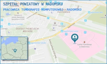 PRACOWNIA TOMOGRAFII KOMPUTEROWEJ - SZPITAL POWIATOWY W RADOMSKU - UL. JAGIELLOŃSKA 36,  RADOMSKO