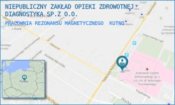 PRACOWNIA REZONANSU MAGNETYCZNEGO - NIEPUBLICZNY ZAKŁAD OPIEKI ZDROWOTNEJ DIAGNOSTYKA SP.Z O.O. - UL. KOŚCIUSZKI 52,  KUTNO
