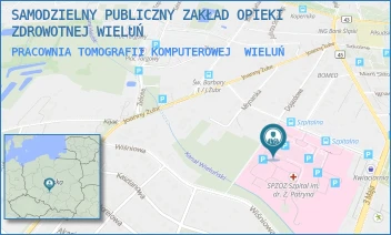 PRACOWNIA TOMOGRAFII KOMPUTEROWEJ - SAMODZIELNY PUBLICZNY ZAKŁAD OPIEKI ZDROWOTNEJ WIELUŃ - UL. UL. SZPITALNA 16,  WIELUŃ