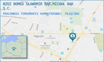 PRACOWNIA TOMOGRAFII KOMPUTEROWEJ - NZOZ BOMED SŁAWOMIR BĄK,MICHAŁ BĄK S.C. - UL. 1 MAJA 13/15,  PAJĘCZNO
