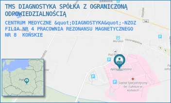 CENTRUM MEDYCZNE "DIAGNOSTYKA"-NZOZ FILIA NR 4 PRACOWNIA REZONANSU MAGNETYCZNEGO NR 8 - TMS DIAGNOSTYKA SP. Z O.O. - GIMNAZJALNA 41B,  KOŃSKIE