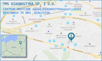 CENTRUM MEDYCZNE "DIAGNOSTYKA" NZOZ PRACOWNIA TK NR3 - TMS DIAGNOSTYKA SP. Z O.O. - CHOROSZCZAŃSKA 31,  BIAŁYSTOK