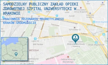 PRACOWNIA REZONANSU MAGNETYCZNEGO - SAMODZIELNY PUBLICZNY ZAKŁAD OPIEKI ZDROWOTNEJ SZPITAL UNIWERSYTECKI W KRAKOWIE - KOPERNIKA 50,  KRAKÓW-ŚRÓDMIEŚCIE