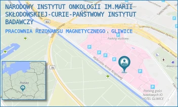 PRACOWNIA REZONANSU MAGNETYCZNEGO - NARODOWY INSTYTUT ONKOLOGII IM.MARII SKŁODOWSKIEJ-CURIE-PAŃSTWOWY INSTYTUT BADAWCZY - UL. WYBRZEŻE ARMII KRAJOWEJ 15,  GLIWICE