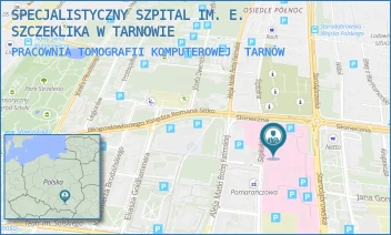 PRACOWNIA TOMOGRAFII KOMPUTEROWEJ - SPECJALISTYCZNY SZPITAL IM. E. SZCZEKLIKA W TARNOWIE - UL. SZPITALNA 13,  TARNÓW