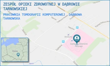 PRACOWNIA TOMOGRAFII KOMPUTEROWEJ - ZESPÓŁ OPIEKI ZDROWOTNEJ W DĄBROWIE TARNOWSKIEJ - UL. SZPITALNA 1,  DĄBROWA TARNOWSKA