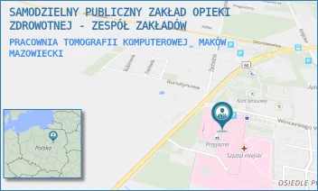 PRACOWNIA TOMOGRAFII KOMPUTEROWEJ - SAMODZIELNY PUBLICZNY ZAKŁAD OPIEKI ZDROWOTNEJ - ZESPÓŁ ZAKŁADÓW - WITOSA 2,  MAKÓW MAZOWIECKI