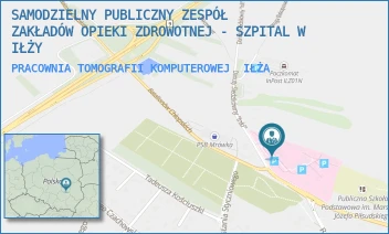 PRACOWNIA TOMOGRAFII KOMPUTEROWEJ - SAMODZIELNY PUBLICZNY ZESPÓŁ ZAKŁADÓW OPIEKI ZDROWOTNEJ - SZPITAL W IŁŻY - DANUTY SIEDZIKÓWNY "INKI" 4,  IŁŻA
