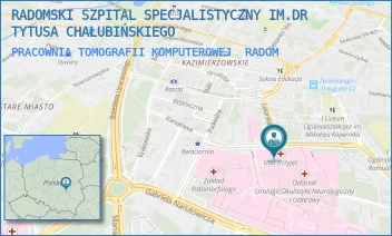 PRACOWNIA TOMOGRAFII KOMPUTEROWEJ - RADOMSKI SZPITAL SPECJALISTYCZNY IM. DR TYTUSA CHAŁUBIŃSKIEGO - TOCHTERMANA 1,  RADOM
