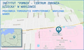 PRACOWNIA TOMOGRAFII KOMPUTEROWEJ - INSTYTUT "POMNIK - CENTRUM ZDROWIA DZIECKA" - ALEJA DZIECI POLSKICH 20,  WARSZAWA WAWER