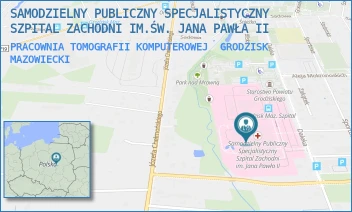 PRACOWNIA TOMOGRAFII KOMPUTEROWEJ - SAMODZIELNY PUBLICZNY SPECJALISTYCZNY SZPITAL ZACHODNI IM.ŚW. JANA PAWŁA II - DALEKA 11,  GRODZISK MAZOWIECKI