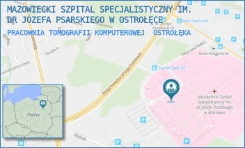 PRACOWNIA TOMOGRAFII KOMPUTEROWEJ - MAZOWIECKI SZPITAL SPECJALISTYCZNY IM. DR JÓZEFA PSARSKIEGO W OSTROŁĘCE - JANA PAWŁA II 120A,  OSTROŁĘKA