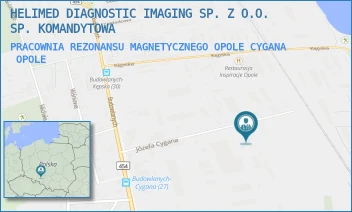 PRACOWNIA REZONANSU MAGNETYCZNEGO OPOLE CYGANA - HELIMED DIAGNOSTIC IMAGING SP. Z O.O. SP. KOMANDYTOWA - UL. JÓZEFA CYGANA 6A,  OPOLE
