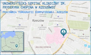 PRACOWNIA TOMOGRAFII KOMPUTEROWEJ - UNIWERSYTECKI SZPITAL KLINICZNY IM. FRYDERYKA CHOPINA W RZESZOWIE - UL. CHOPINA 2,  RZESZÓW