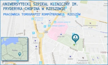PRACOWNIA TOMOGRAFII KOMPUTEROWEJ - UNIWERSYTECKI SZPITAL KLINICZNY IM. FRYDERYKA CHOPINA W RZESZOWIE - UL. RYCERSKA 2,  RZESZÓW