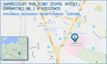 PRACOWNIA REZONANSU MAGNETYCZNEGO - SAMODZIELNY PUBLICZNY ZESPÓŁ OPIEKI ZDROWOTNEJ NR 1 W RZESZOWIE - UL. RYCERSKA 4,  RZESZÓW