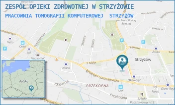 PRACOWNIA TOMOGRAFII KOMPUTEROWEJ - ZESPÓŁ OPIEKI ZDROWOTNEJ W STRZYŻOWIE - UL. 700-LECIA 1,  STRZYŻÓW