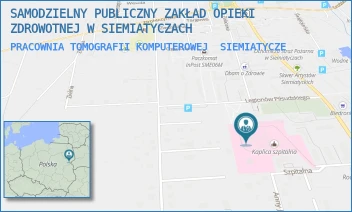 PRACOWNIA TOMOGRAFII KOMPUTEROWEJ - SAMODZIELNY PUBLICZNY ZAKŁAD OPIEKI ZDROWOTNEJ W SIEMIATYCZACH - SZPITALNA 8,  SIEMIATYCZE