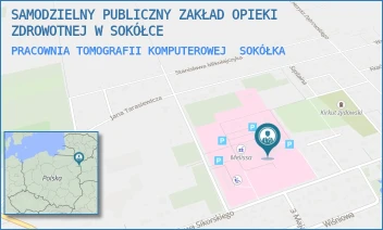 PRACOWNIA TOMOGRAFII KOMPUTEROWEJ - SAMODZIELNY PUBLICZNY ZAKŁAD OPIEKI ZDROWOTNEJ W SOKÓŁCE - GEN. WŁADYSŁAWA SIKORSKIEGO 40,  SOKÓŁKA