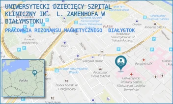 PRACOWNIA REZONANSU MAGNETYCZNEGO - UNIWERSYTECKI DZIECIĘCY SZPITAL KLINICZNY IM.  L. ZAMENHOFA W BIAŁYMSTOKU - WASZYNGTONA 17,  BIAŁYSTOK