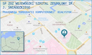 PRACOWNIA TOMOGRAFII KOMPUTEROWEJ - SP ZOZ WOJEWÓDZKI SZPITAL ZESPOLONY IM. J. ŚNIADECKIEGO - M. SKŁODOWSKIEJ-CURIE 25,  BIAŁYSTOK