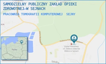 PRACOWNIA TOMOGRAFII KOMPUTEROWEJ - SAMODZIELNY PUBLICZNY ZAKŁAD OPIEKI ZDROWOTNEJ W SEJNACH - DR  EDWARDA  RITTLERA 1,  SEJNY