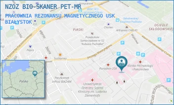 PRACOWNIA REZONANSU MAGNETYCZNEGO USK - NZOZ BIO-SKANER PET-MR - M. CURIE-SKŁODOWSKIEJ 24A,  BIAŁYSTOK