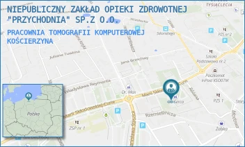 PRACOWNIA TOMOGRAFII KOMPUTEROWEJ - NIEPUBLICZNY ZAKŁAD OPIEKI ZDROWOTNEJ "PRZYCHODNIA" SP.Z O.O. - UL. MARII SKŁODOWSKIEJ-CURIE 7,  KOŚCIERZYNA