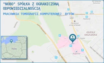 PRACOWNIA TOMOGRAFII KOMPUTEROWEJ - "NOBO" SPÓŁKA Z OGRANICZONĄ ODPOWIEDZIALNOŚCIĄ - UL. LĘBORSKA 13,  BYTÓW