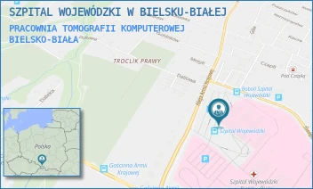 PRACOWNIA TOMOGRAFII KOMPUTEROWEJ - SZPITAL WOJEWÓDZKI W BIELSKU-BIAŁEJ - UL. AL.ARMII KRAJOWEJ 101,  BIELSKO-BIAŁA