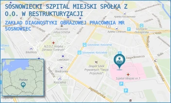 ZAKŁAD DIAGNOSTYKI OBRAZOWEJ PRACOWNIA MR - SOSNOWIECKI SZPITAL MIEJSKI SPÓŁKA Z O.O. W RESTRUKTURYZACJI - UL. EMILA ZEGADŁOWICZA 3,  SOSNOWIEC